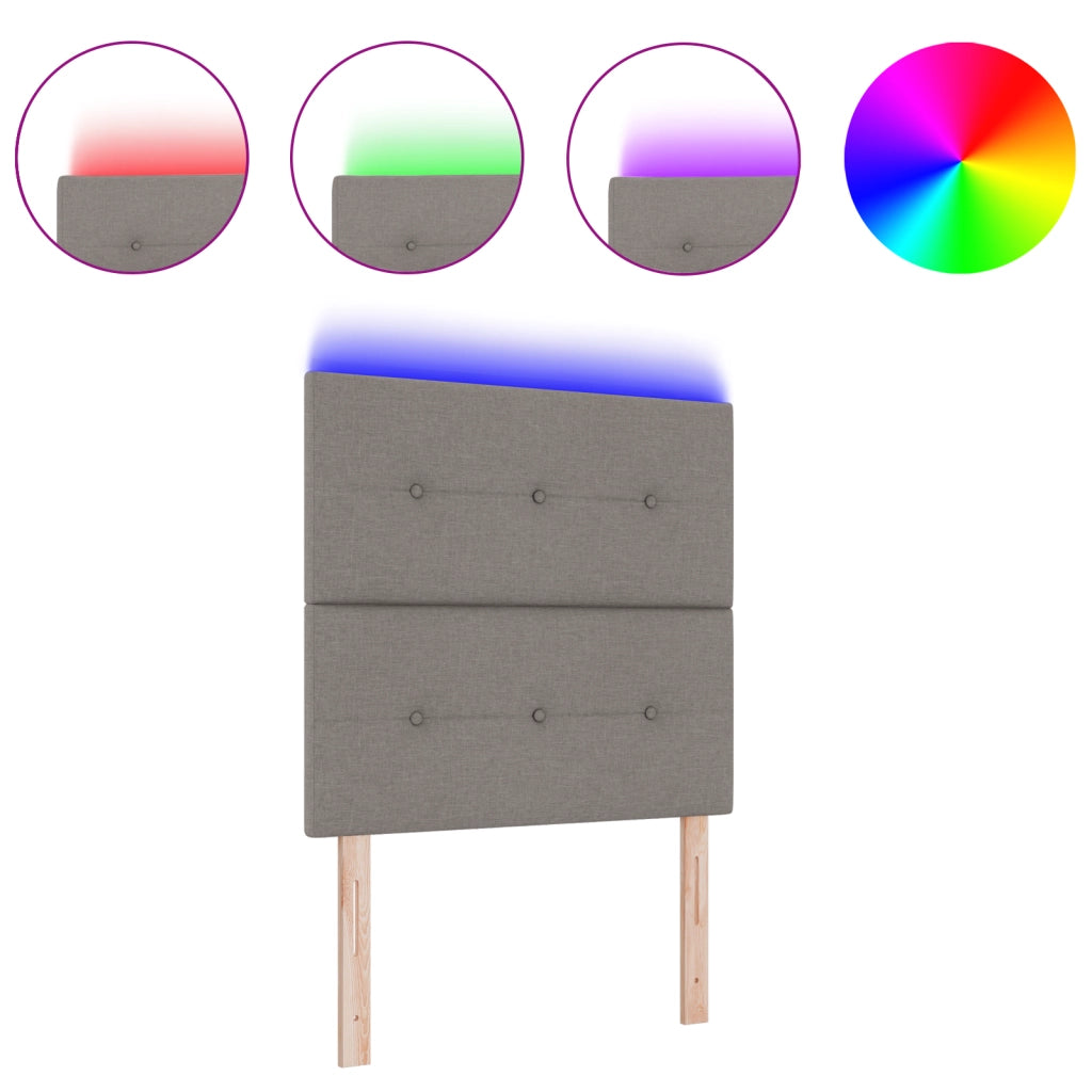 Testata LED Tortora 90 cm Tessuto