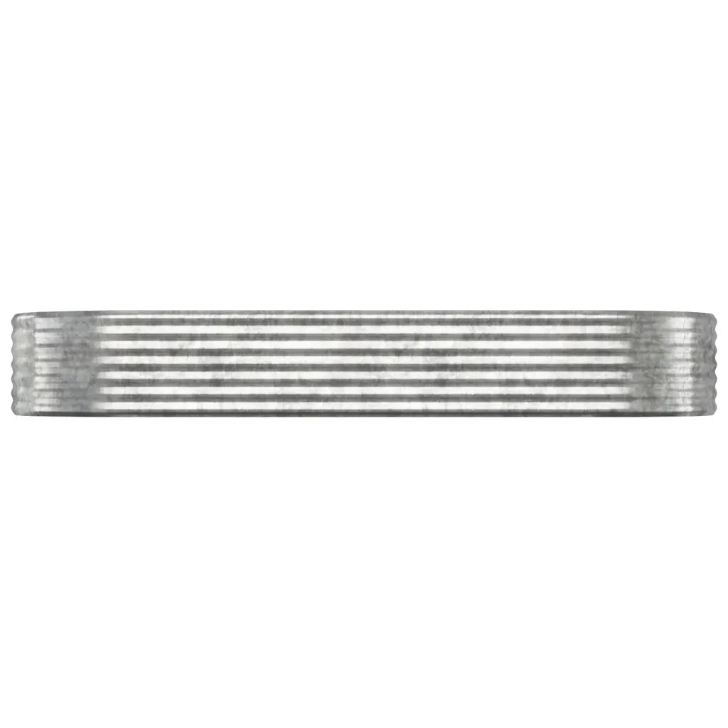 Fioriere | Cassetta per fiori | Letto Giardino Acciaio Zincato 249x100x36cm Argento