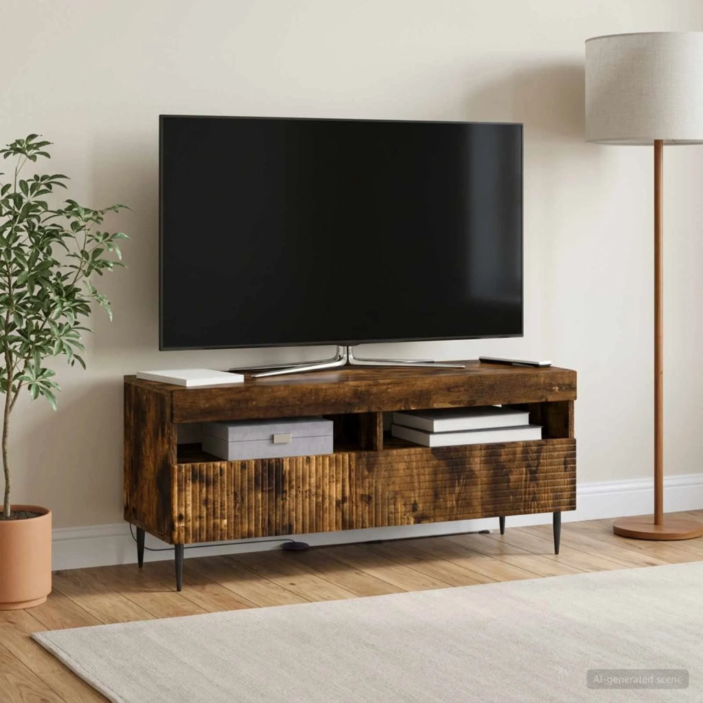 Mobile TV LED Rovere Fumo Legno ingegnerizzato 896990