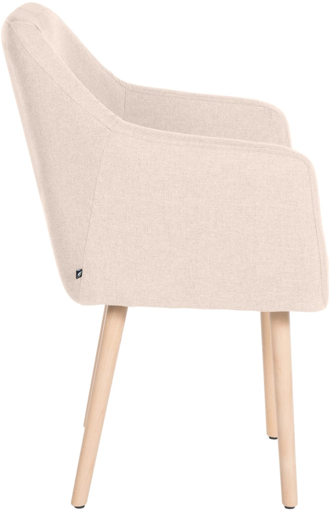 Sedia visitatore Utrecht in tessuto Beige,natura