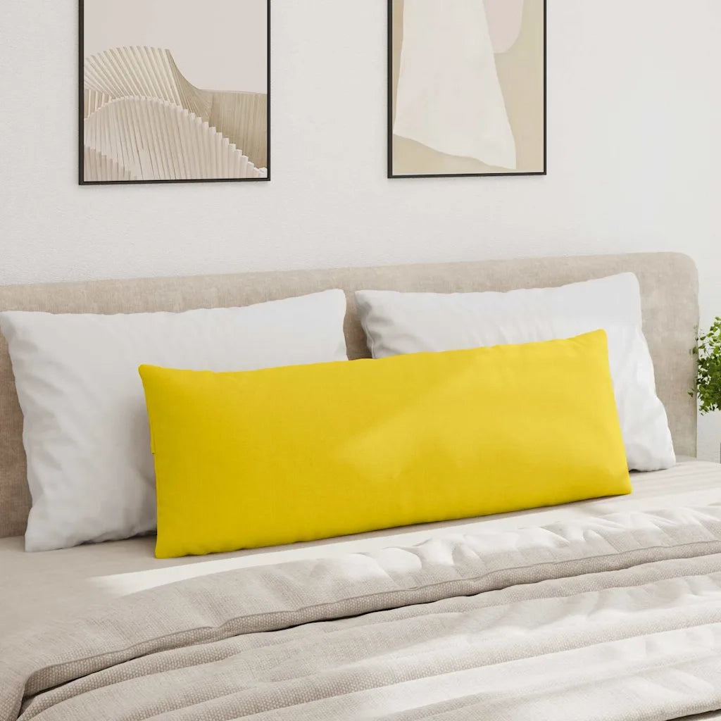 Cuscini da Divano 2 pz | Cuscini per sedie Giallo Chiaro 120 x 40 cm Tessuto