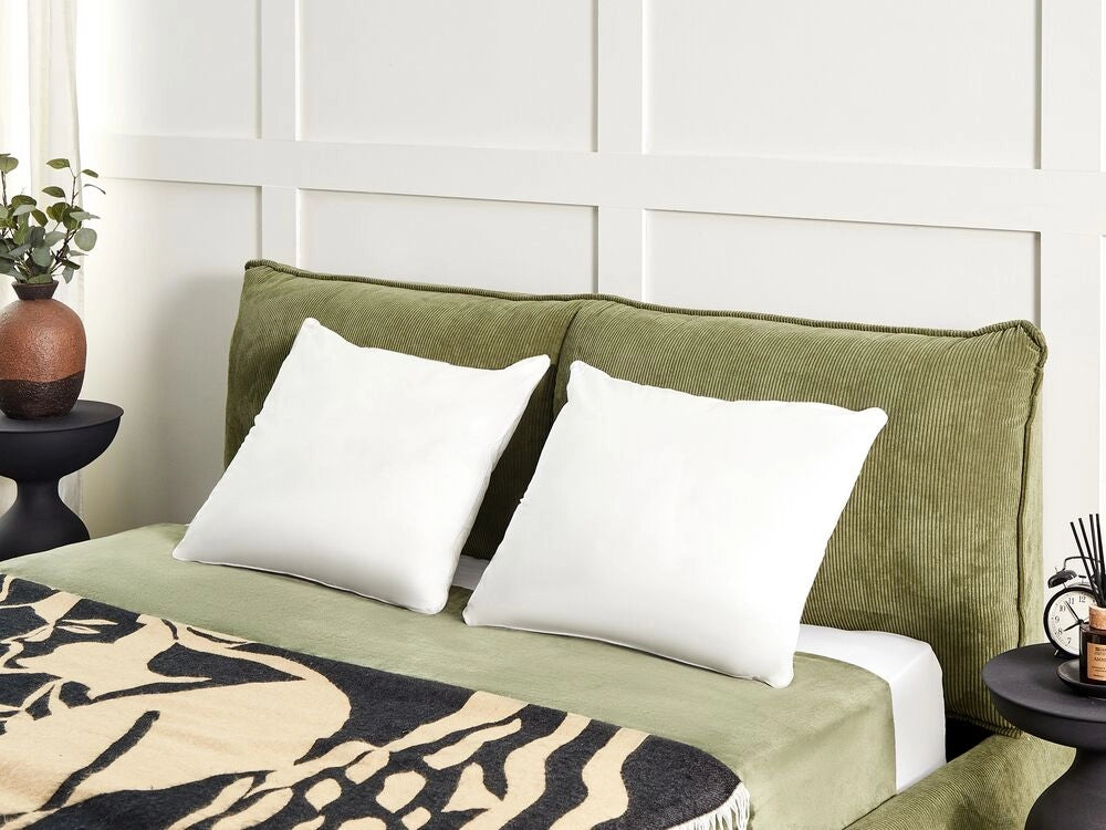 Set di 2 guanciali da letto ad alto profilo e rettangolari con rivestimento in cotone Japara Lyocell 50 x 60 cm camera da letto