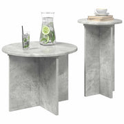 Set tavolini 2 pz | Tavolo laterale Grigio Cemento Legno ingegnerizzato