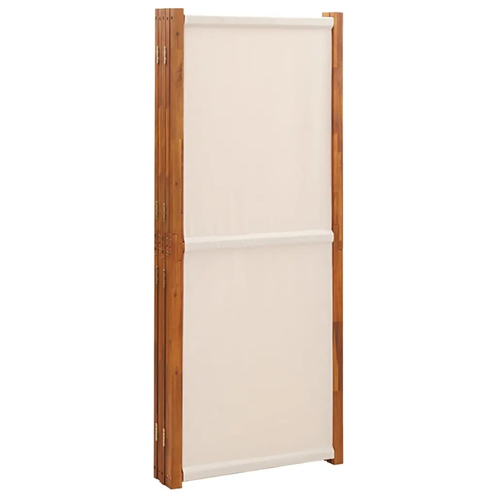 Divisorio a 5 Pannelli Bianco Crema 350x180 cm 319185