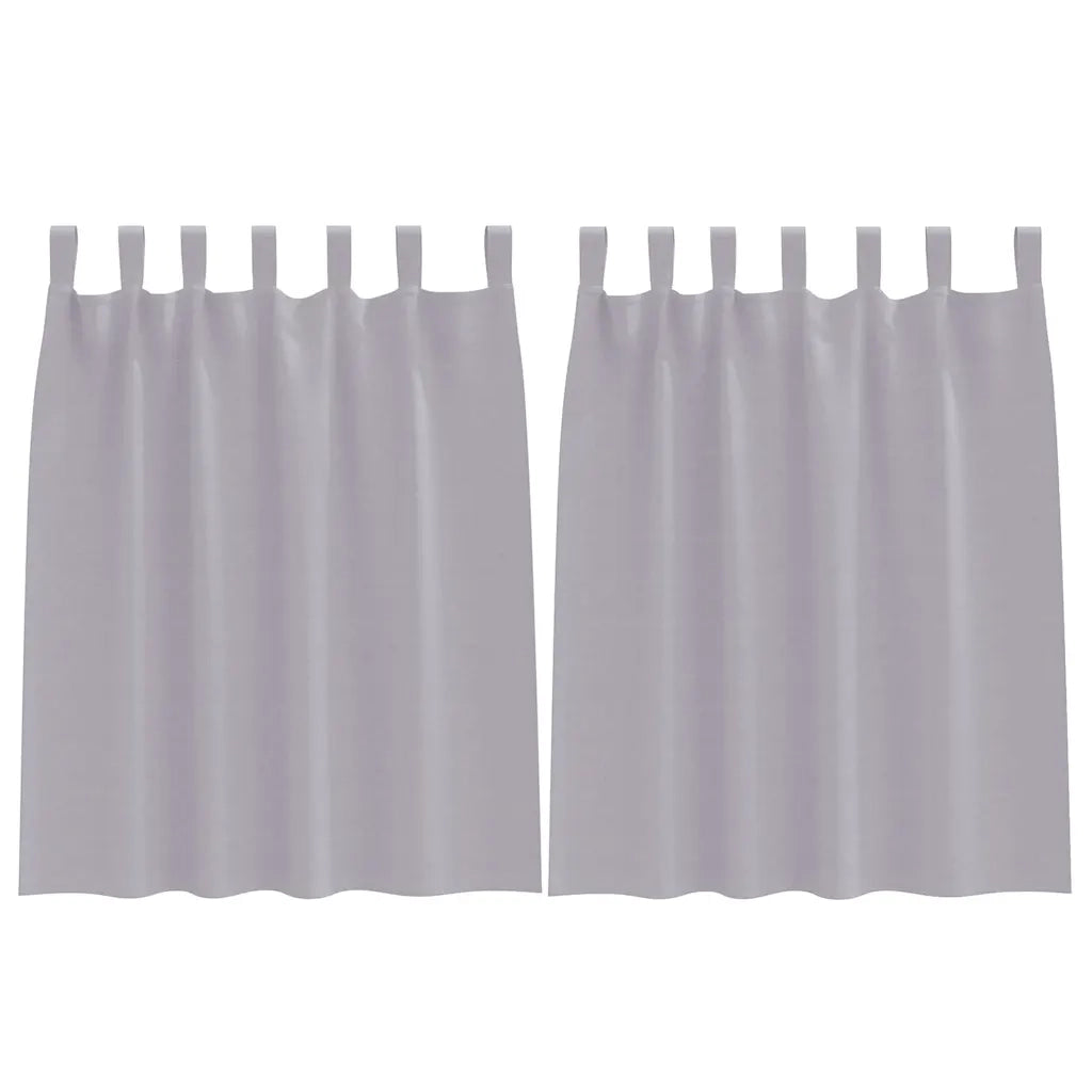 Tende Blackout con Anelli 2 pcs Grigio Metallico 140 x 140 cm 4107578