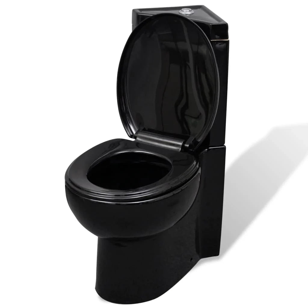 WC angolare in ceramica con vaso e sedile nero 02_0003589