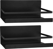 Sostegno per frigorifero, supporto per frigorifero, magnetico, organizzatore per spezie con piatto, ripiano per cucina, organizzatore, archiviazione, nero, 2 pezzi