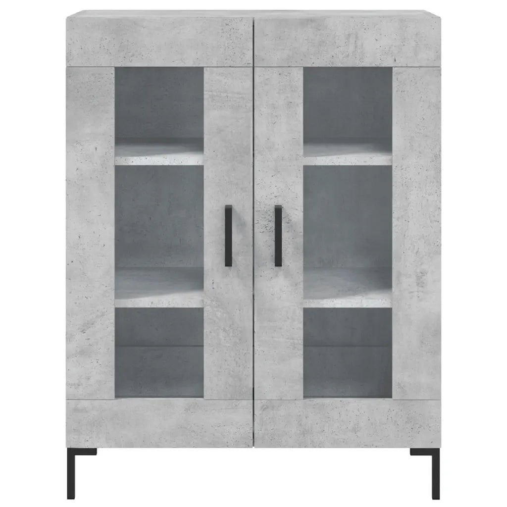 Credenza | Madia | Buffet da pranzo | Armadio da pranzo Grigio Cemento 69,5x34x90 cm in Legno Multistrato