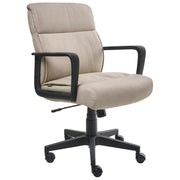 Sedia da ufficio in tessuto imbottito beige Regolazione dell'altezza del sedile