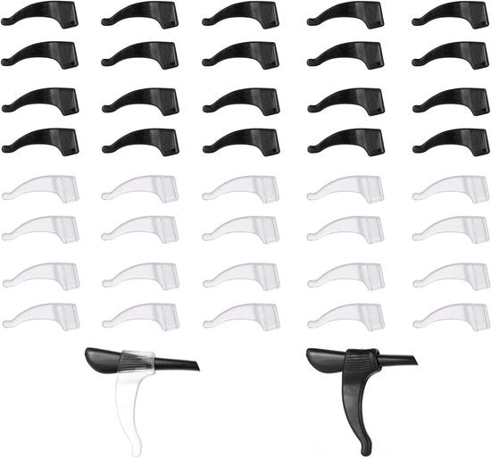 Supporti per occhiali antiscivolo con orecchini siliconici (20 paia)