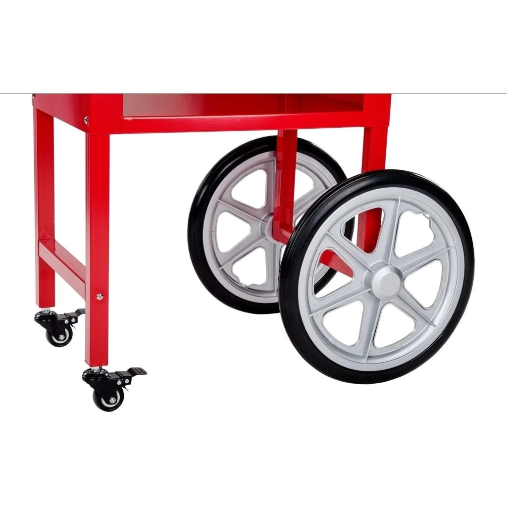 Carrello popcorn professionale in acciaio rosso 3614065