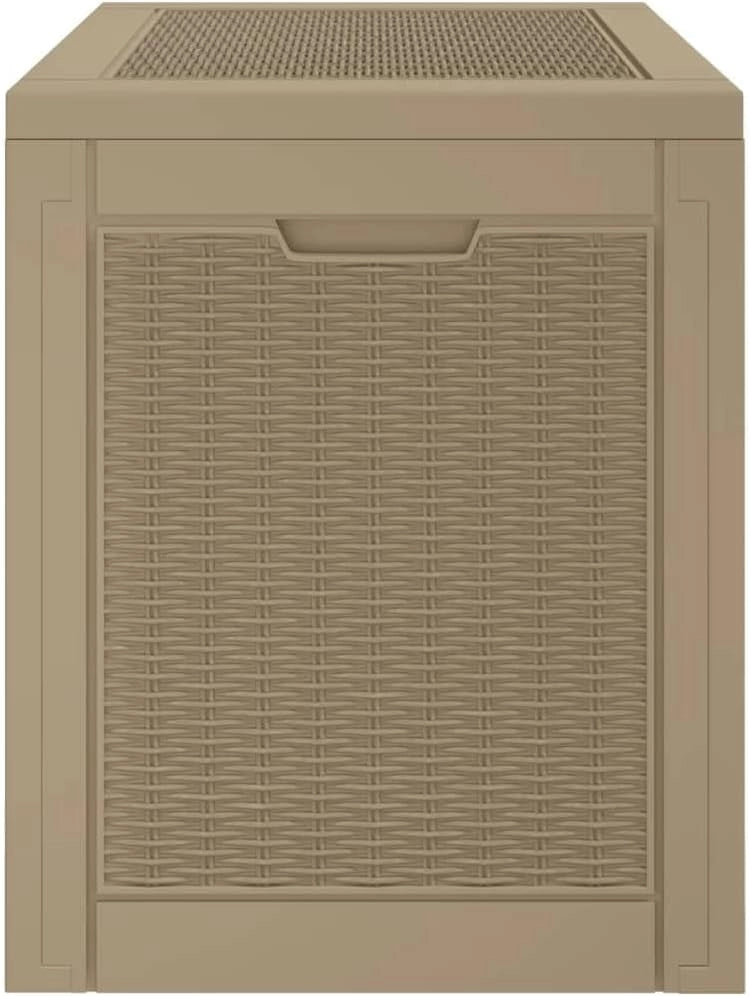 Scatola portaoggetti da giardino in PP marrone chiaro 55,5 x 43 x 53 cm, Baul per esterni, Baul per esterni, Baul per giardino, Baul Garden