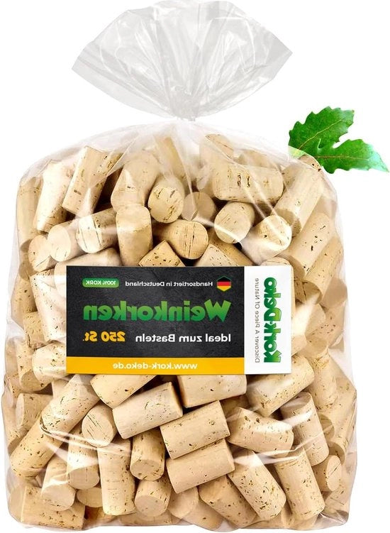 Nuove borchie di vino - 250 pezzi per decorare e decorare - 45 x 24 mm - gomma naturale - Portogallo