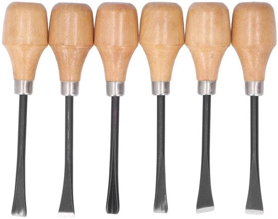 Set di scalpelli per legno ergonomici comodi con design di non-slip per la scultura del legno.