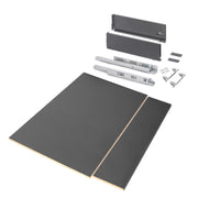 Cassetto esterno Vertex 60kg, altezza 242mm, profondità 450mm, Acciaio, Verniciato bianco