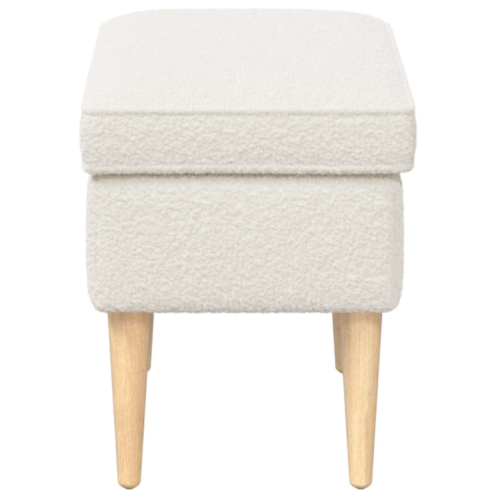 Poggiapiedi Crema 55 x 35 x 41 cm Bouclé