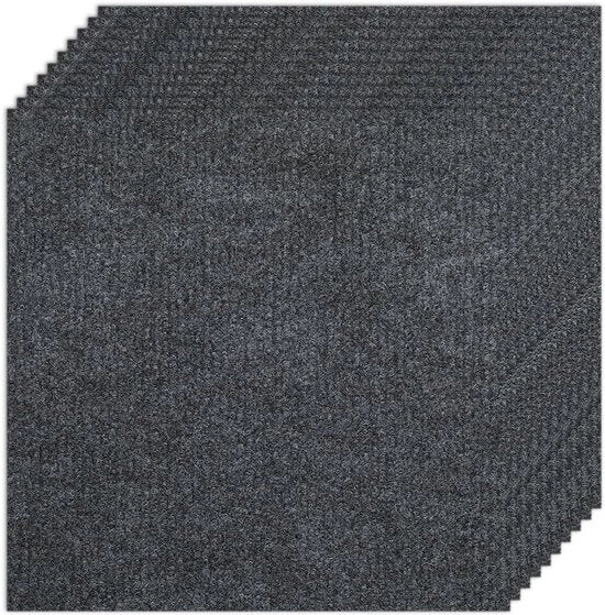 Tegoli per pavimento in moquette - rimovibili e adesivi - 30 x 30 cm quadrati - con trattamento antiscivolo - morbidi e con imbottitura - mattonelle autoadesive per pavimenti in moquette per progetti di fai da te da installare in casa