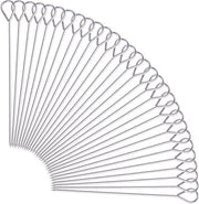 Rouladennaaldi in Acciaio Inox, 20 cm Spiedini per Carne, Cocktailsticks e Fruitspiesen 30 Pezzi