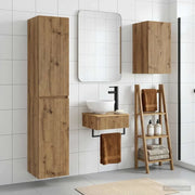 Set di mobili per il bagno 3 pz Rovere Artigianale 3406052