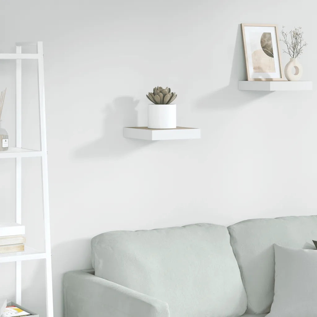 Mensola a Parete Rovere e Bianca 23x23,5x3,8 cm in MDF cod mxl 41401