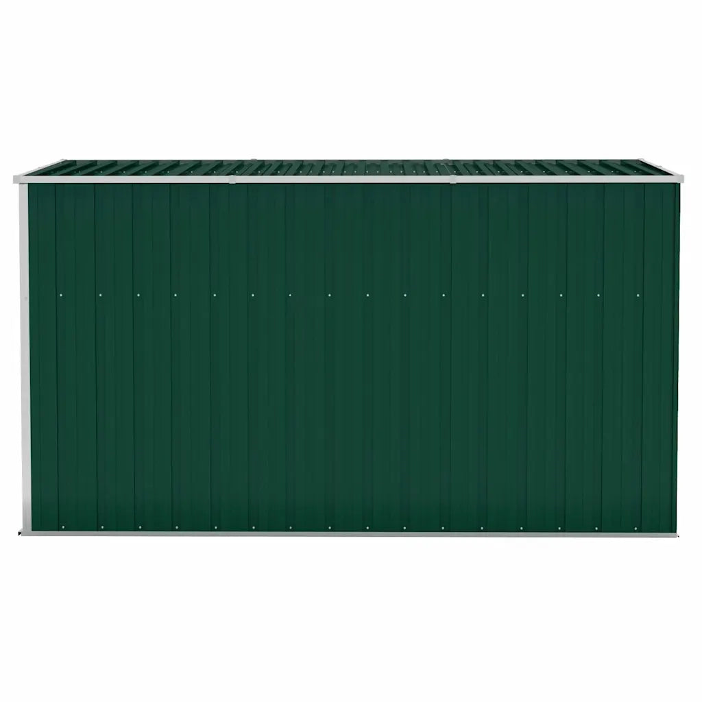 Capanno Giardino a Parete Verde 118x288x178 cm Acciaio Zincato