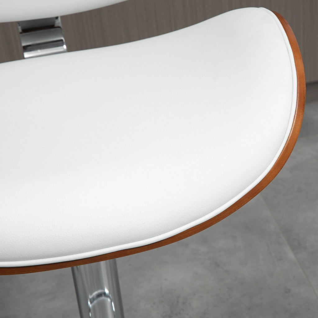 Sgabello da bar regolabile in altezza ¨C zephmum ¨C bianco 53x52x92-112 cm
