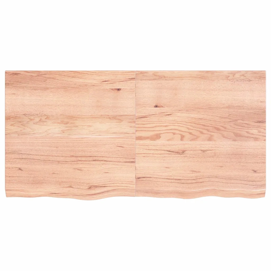 Piano Tavolo Marrone 120x60x(2-4) cm Massello Rovere Trattatocod mxl 72840