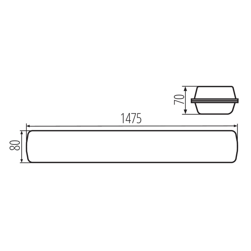 Plafoniera stagna lineare Kanlux MAH MAX 147cm 48W 4000K IP65