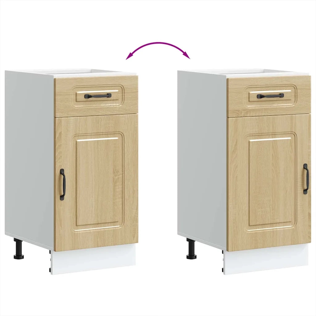 Base da Cucina-Mobile Base da Cucina Kalmar Rovere Sonoma in Legno Multistrato 423870