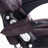 Sedia Poltrona Massaggiante da Ufficio 62x68x121 cm con Riscaldamento in Similpelle Marrone