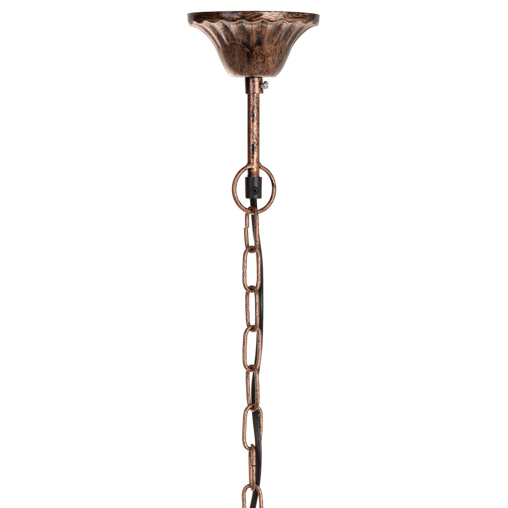 Lampada in metallo con vetro acrilico colorato D27x47h cm