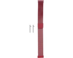 Cinturino orologio a rete 16 mm chiusura rapida chiusura magnetica rosso universale.