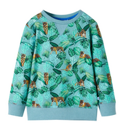 Felpa da Bambino Verde Chiaro MÃ©lange 116cod mxl 133433