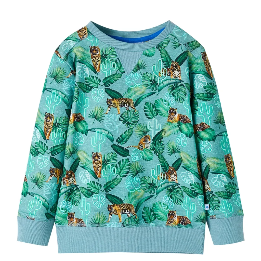Felpa da Bambino Verde Chiaro MÃ©lange 116cod mxl 133433