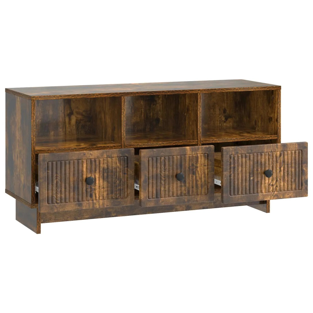 Mobile TV Rovere Fumo 102 x 34,5 x 50 cm Legno ingegnerizzato