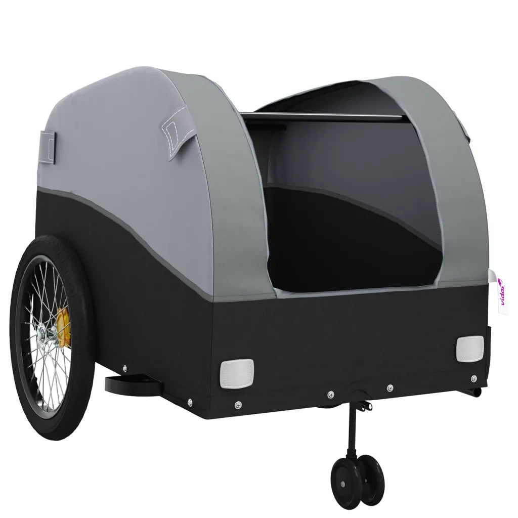 Rimorchio da Bici Nero e Grigio 45 kg in Ferro CFW2494692