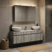 Set di Armadi da Bagno 4 pcs Sonoma grigio 100 x 14,5 x 70 cm 3406620