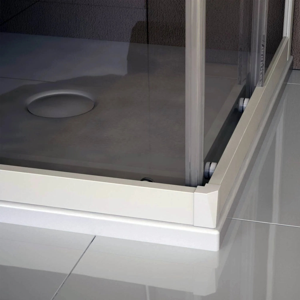 Box Doccia 70x120 CM H 200 Vetro Trasparente Profilo Bianco mod. Lite