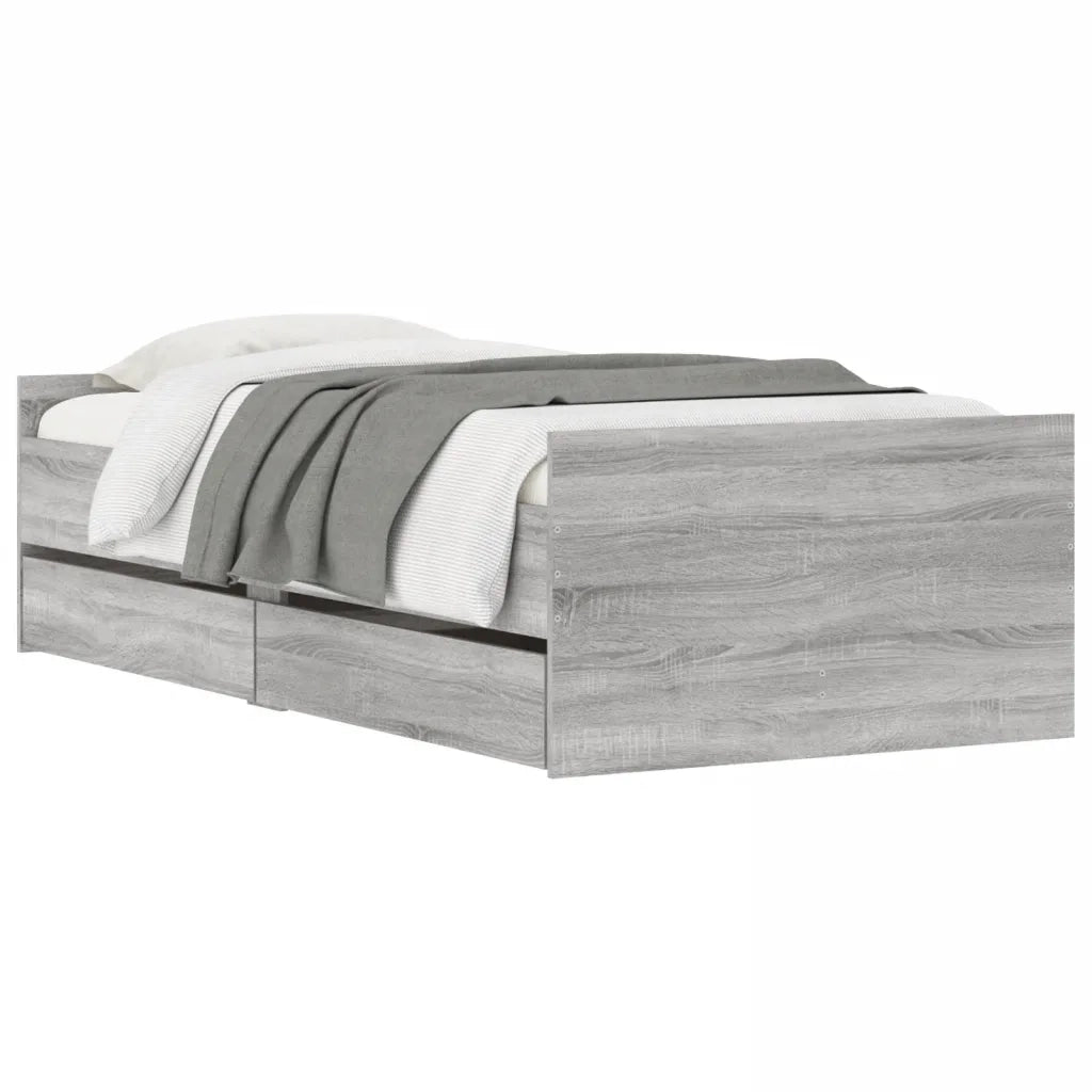 Giroletto con Cassetti Grigio Sonoma 90x190 cm 3207383