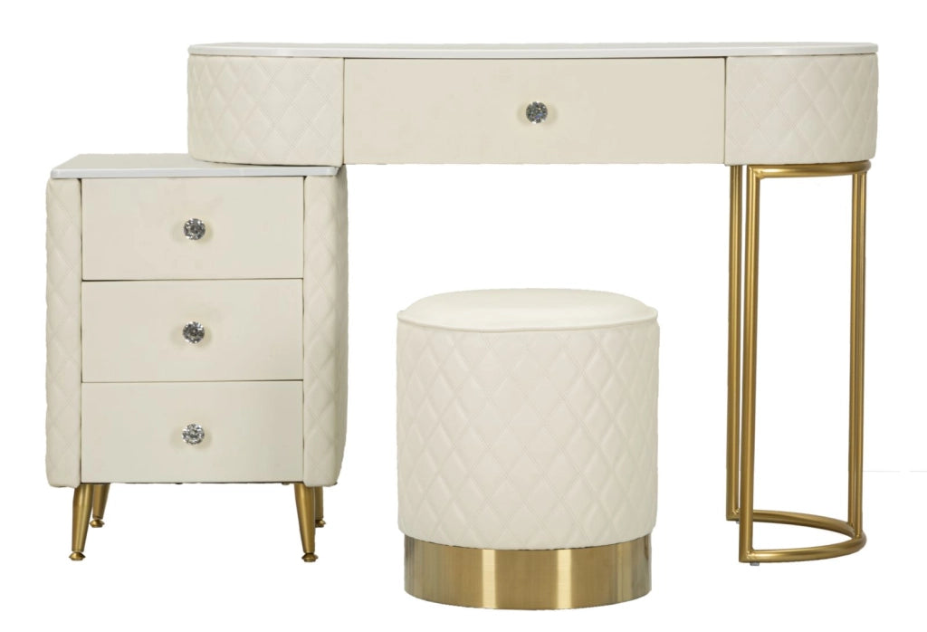 TOELETTA SHARON PANNA C/PUFF CM 120X40X75 (MISURA PUFF Ø36X39)