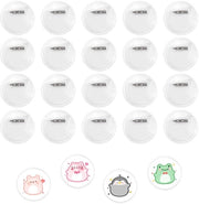 Fai da te stesso - Badges personalizzabili - 60 mm - Transparente - 20 pezzi - Ideali per progetti creativi