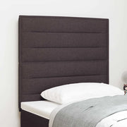 Testiera LED con strisce LED Marrone Scuro 80 cm Tessuto 3338268