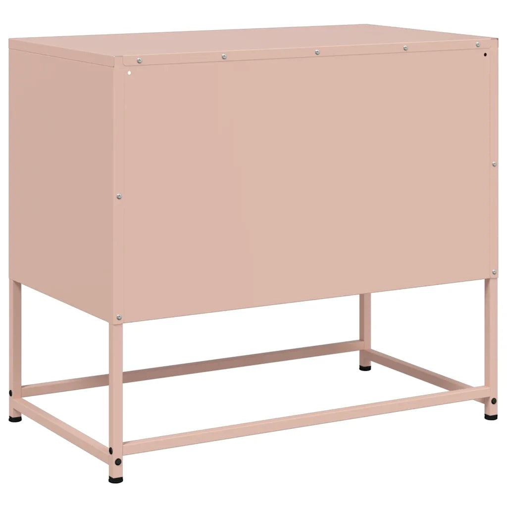 Mobile TV-Credenza per TV-Console TV Rosa 68x39x60,5 cm in Acciaio 492221