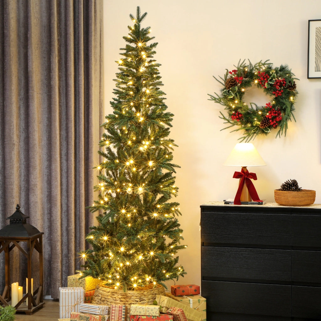 Albero di Natale artificiale 210 cm ¨C zephmum ¨C verde, luci, rami articolati