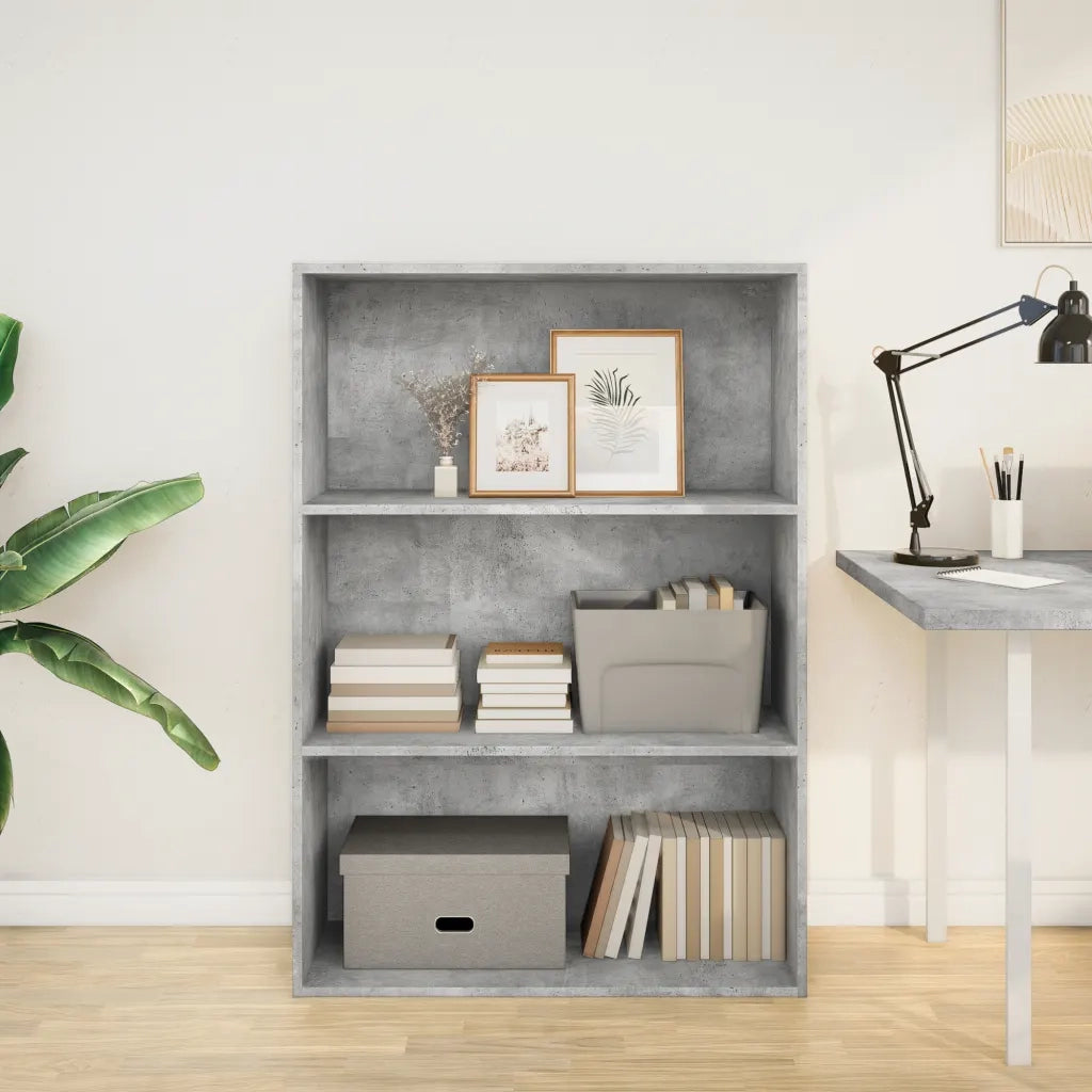 vidaXL Libreria Grigio Cemento 80x30x114 cm in Legno Multistrato