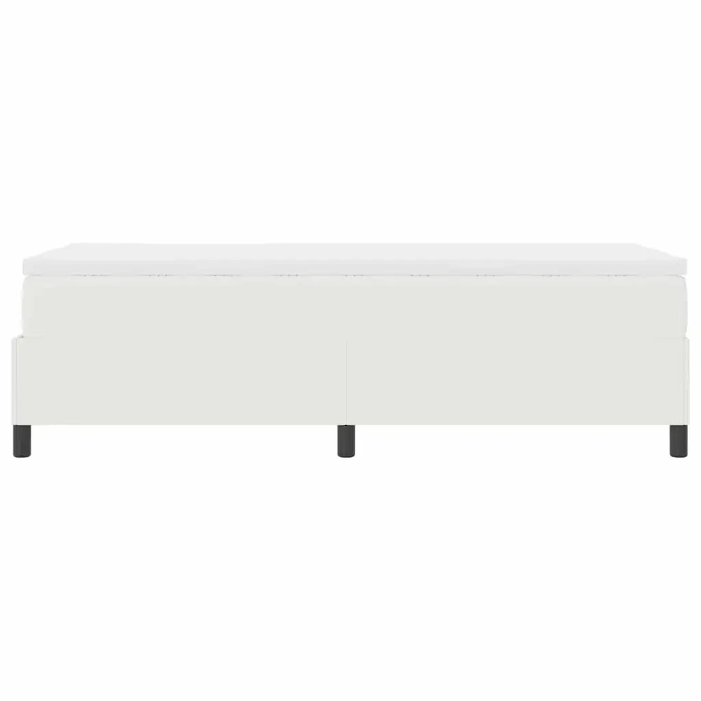 Letto a molle Crema e Bianco 80 x 200 cm Tessuto in Cords 3337434