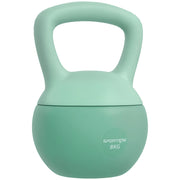 Kettlebell 8 kg ¨C zephmum ¨C 19x19x28 cm, verde, maniglia antiscivolo