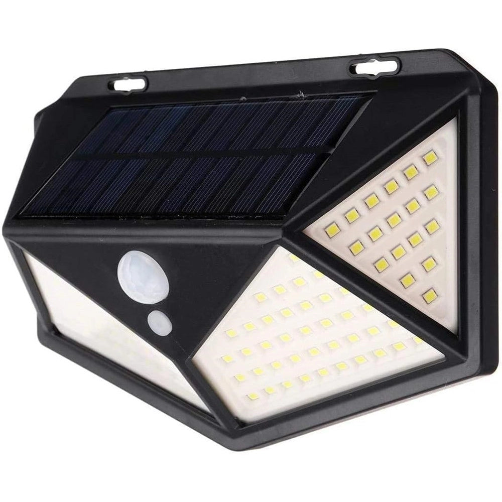 Trade Shop - 2 Pz Lampada Solare Esterno Giardino Faretto Fotovoltaico Sensore Luce 114 Led Faro -