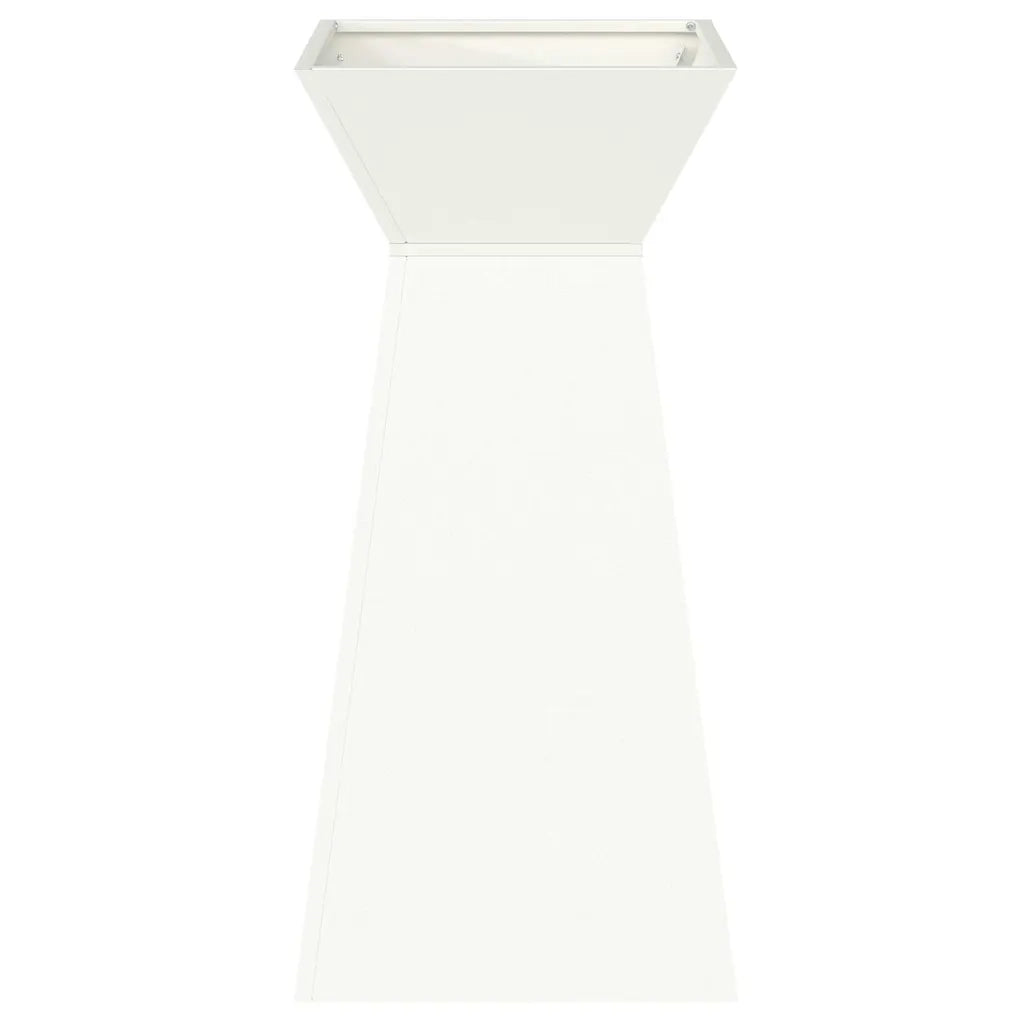 Vaso a Pilastro 2 pz-Set di 2 Fioriera da Esterno-Contenitore per Piante Bianco 35 x 35 x 73 cm