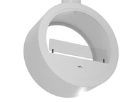 Camino a Bioetanolo Sospeso 218,7xØ70x35 cm Incyrcle 2Side Bianco con Vetro